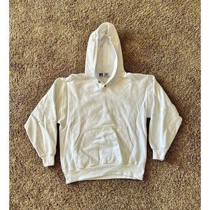 Vintage 90s White Russell Athletic Hoodie Made in USA Size L